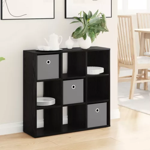  Széf fiókkal Fekete tölgy 73,5 x 24 x 69,5 cm