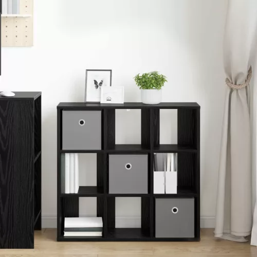  Széf fiókkal Fekete tölgy 73,5 x 24 x 69,5 cm