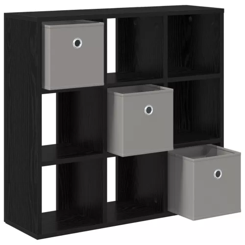  Széf fiókkal Fekete tölgy 73,5 x 24 x 69,5 cm