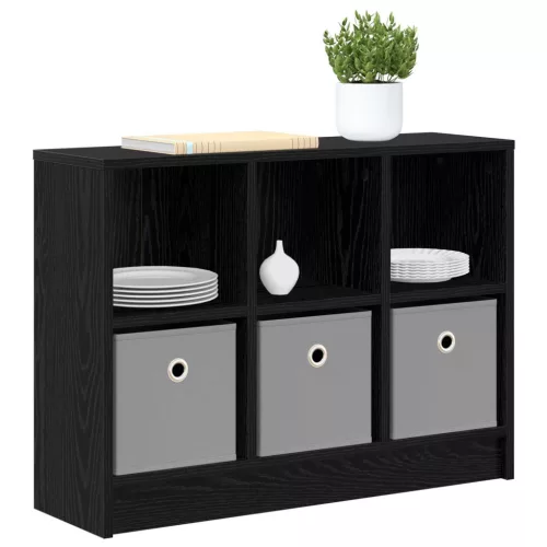  Széf fiókkal Fekete tölgy 73,5 x 22,5 x 53,5 cm
