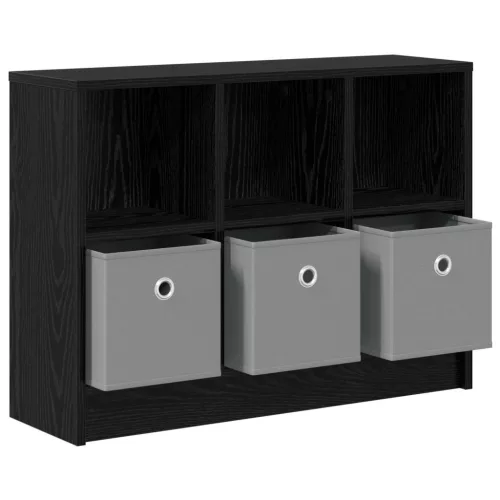  Széf fiókkal Fekete tölgy 73,5 x 22,5 x 53,5 cm