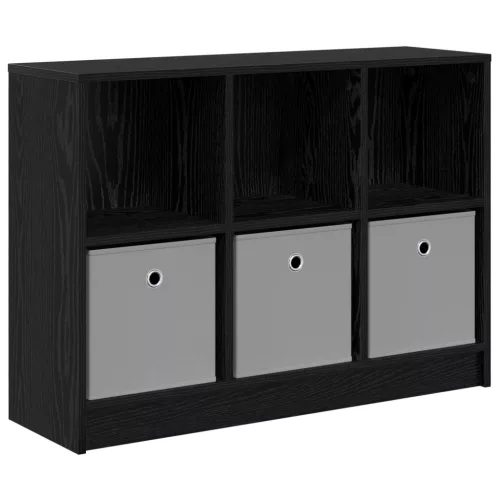  Széf fiókkal Fekete tölgy 88,5 x 27,5 x 63,5 cm