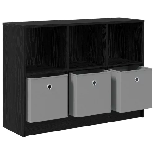  Széf fiókkal Fekete tölgy 88,5 x 27,5 x 63,5 cm