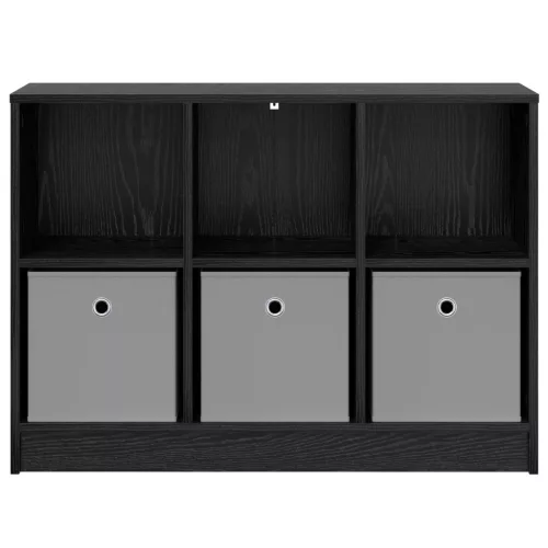  Széf fiókkal Fekete tölgy 88,5 x 27,5 x 63,5 cm