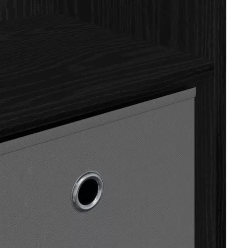  Széf fiókkal Fekete tölgy 88,5 x 27,5 x 63,5 cm