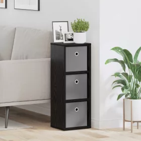  Széf fiókkal Fekete tölgy 25,5 x 22 x 69,5 cm