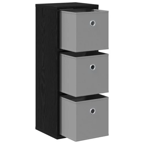  Széf fiókkal Fekete tölgy 25,5 x 22 x 69,5 cm