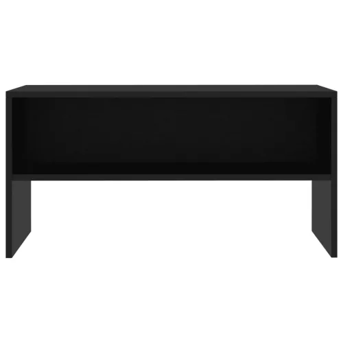  fekete szerelt fa TV-szekrény 80 x 40 x 40 cm