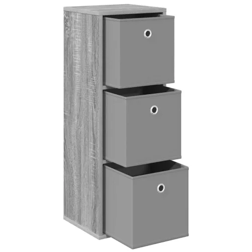  Széf fiókkal Szürke Sonoma 30,5 x 27 x 84,5 cm