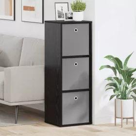  Széf fiókkal Fekete tölgy 35 x 32 x 99,5 cm