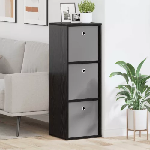  Széf fiókkal Fekete tölgy 35 x 32 x 99,5 cm