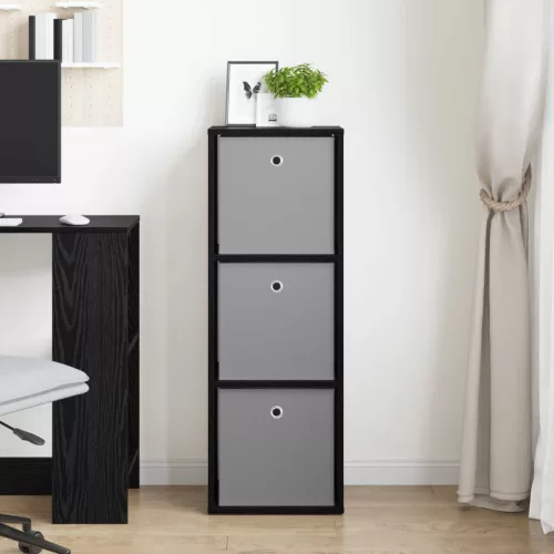  Széf fiókkal Fekete tölgy 35 x 32 x 99,5 cm