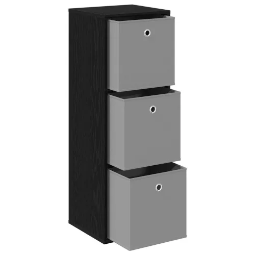  Széf fiókkal Fekete tölgy 35 x 32 x 99,5 cm