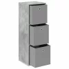  Széf fiókkal Beton Szürke 35 x 32 x 99,5 cm