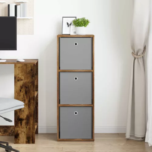  Széf fiókkal Füstölt tölgy 35 x 32 x 99,5 cm