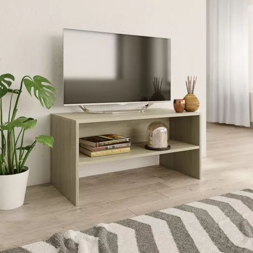  sonoma tölgy színű szerelt fa TV-szekrény 80 x 40 x 40 cm
