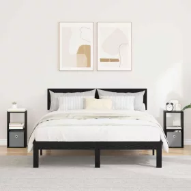    Éjjeli asztal 2 pcs Fekete tölgy 25,5 x 22 x 49,5 cm Faanyag