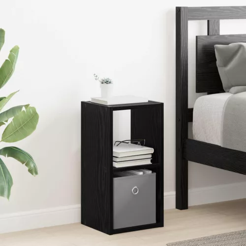  Éjjeli asztal 2 pcs Fekete tölgy 25,5 x 22 x 49,5 cm Faanyag