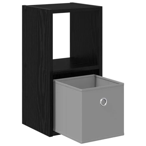  Éjjeli asztal 2 pcs Fekete tölgy 25,5 x 22 x 49,5 cm Faanyag