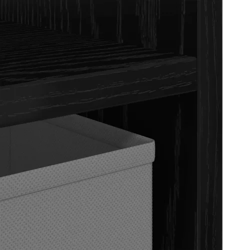  Éjjeli asztal 2 pcs Fekete tölgy 25,5 x 22 x 49,5 cm Faanyag