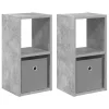  Éjjeli asztal 2 pcs Beton Szürke 25,5 x 22 x 49,5 cm Faanyag
