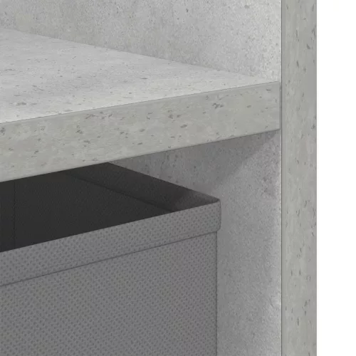  Éjjeli asztal 2 pcs Beton Szürke 25,5 x 22 x 49,5 cm Faanyag