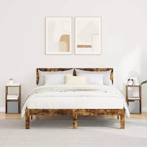  Éjjeli asztal 2 pcs Füstölt tölgy 25,5 x 22 x 49,5 cm Faanyag