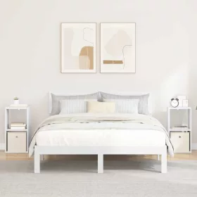    Éjjeli asztal fiókkal 2 pcs Fehér 30,5 x 27 x 59,5 cm Faanyag