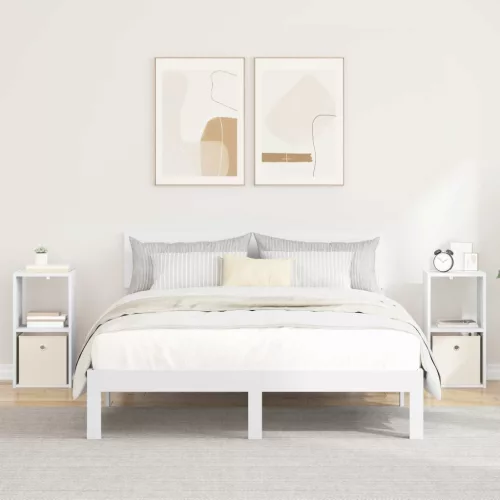  Éjjeli asztal fiókkal 2 pcs Fehér 30,5 x 27 x 59,5 cm Faanyag