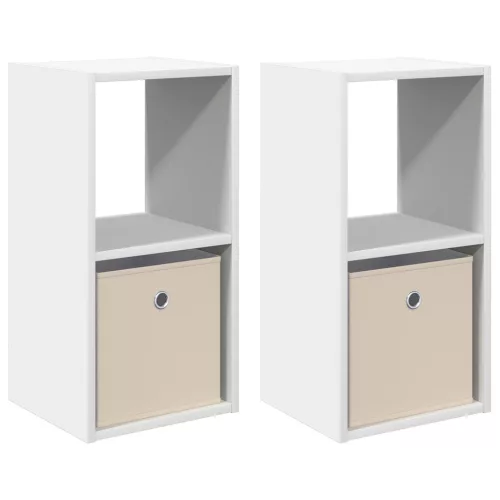  Éjjeli asztal fiókkal 2 pcs Fehér 30,5 x 27 x 59,5 cm Faanyag