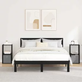    Éjjeli asztal 2 pcs Fekete tölgy 30,5 x 27 x 59,5 cm Faanyag