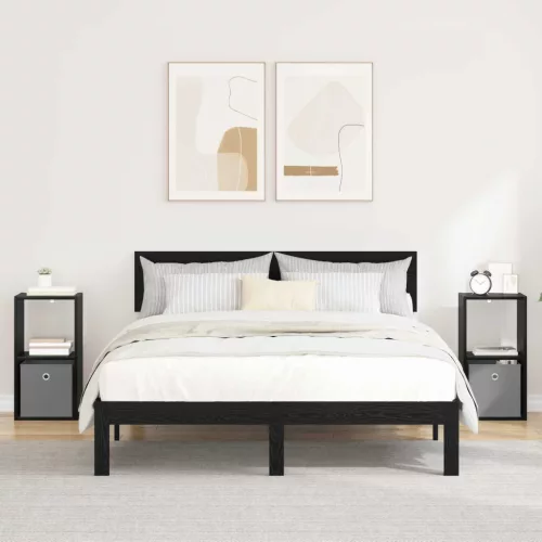  Éjjeli asztal 2 pcs Fekete tölgy 30,5 x 27 x 59,5 cm Faanyag