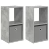  Éjjeli asztal 2 pcs Beton Szürke 30,5 x 27 x 59,5 cm Faanyag