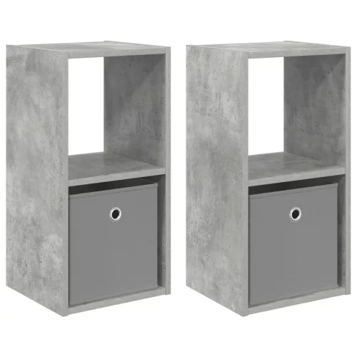  Éjjeli asztal 2 pcs Beton Szürke 30,5 x 27 x 59,5 cm Faanyag