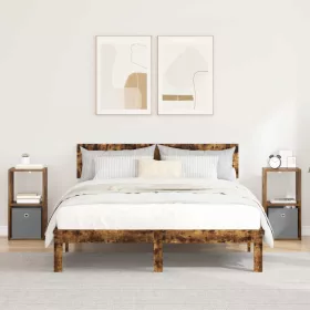    Éjjeli asztal 2 pcs Füstölt tölgy 30,5 x 27 x 59,5 cm Faanyag