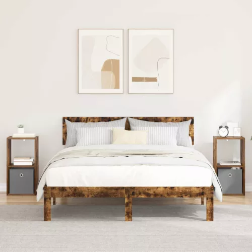  Éjjeli asztal 2 pcs Füstölt tölgy 30,5 x 27 x 59,5 cm Faanyag