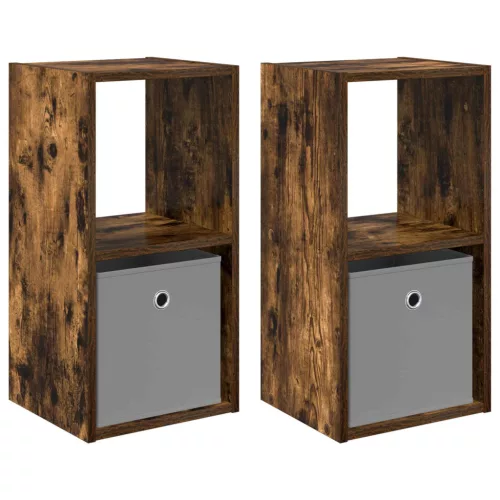  Éjjeli asztal 2 pcs Füstölt tölgy 30,5 x 27 x 59,5 cm Faanyag