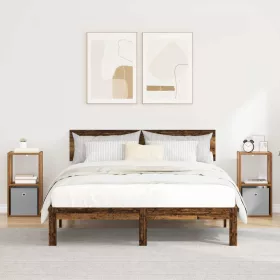    Éjjeli asztal fiókkal 2 pcs Öreg fa 30,5 x 27 x 59,5 cm Faanyag