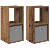  Éjjeli asztal fiókkal 2 pcs Öreg fa 30,5 x 27 x 59,5 cm Faanyag