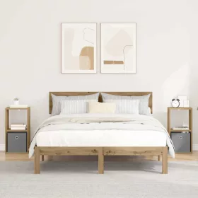    Éjjeli asztal 2 pcs Artisan tölgy 30,5 x 27 x 59,5 cm Faanyag