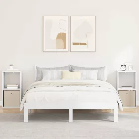    Éjjeli asztal fiókkal 2 pcs Fehér 35 x 32 x 68,5 cm Faanyag