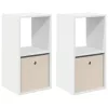  Éjjeli asztal fiókkal 2 pcs Fehér 35 x 32 x 68,5 cm Faanyag