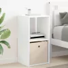  Éjjeli asztal fiókkal 2 pcs Fehér 35 x 32 x 68,5 cm Faanyag