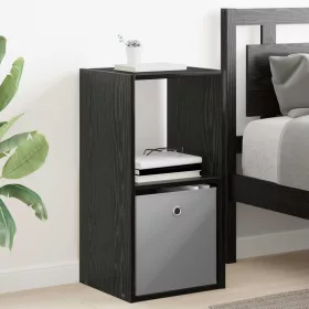    Éjjeli asztal fiókkal Fekete tölgy 35 x 32 x 68,5 cm Faanyag