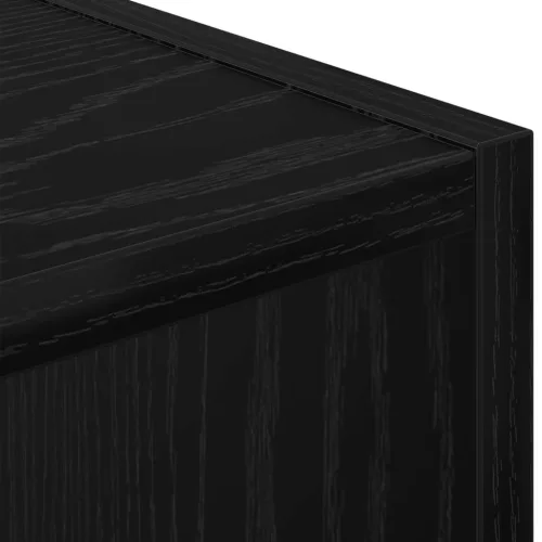  Éjjeli asztal 2 pcs Fekete tölgy 35 x 32 x 68,5 cm Faanyag