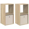  Éjjeli asztal 2 pcs Sonoma tölgy 35 x 32 x 68,5 cm Faanyag