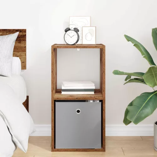  Éjjeli asztal fiókkal Öreg fa 35 x 32 x 68,5 cm Faanyag