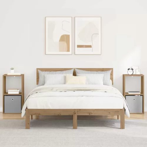  Éjjeli asztal 2 pcs Artisan tölgy 35 x 32 x 68,5 cm Faanyag