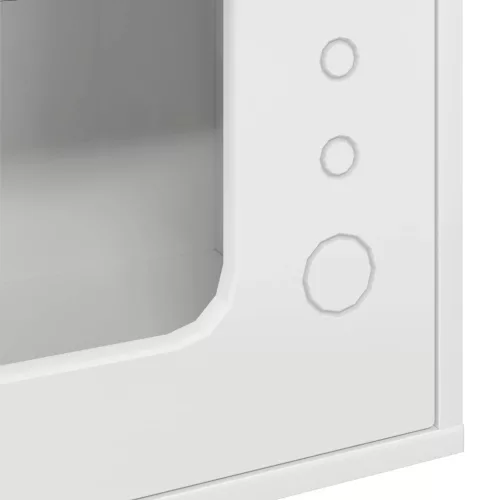  Macska Ház Fényes Fehér 51 x 30 x 42 cm Faanyag