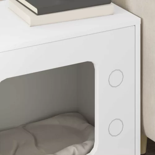  Macska Ház Fehér 51 x 30 x 52 cm Faanyag